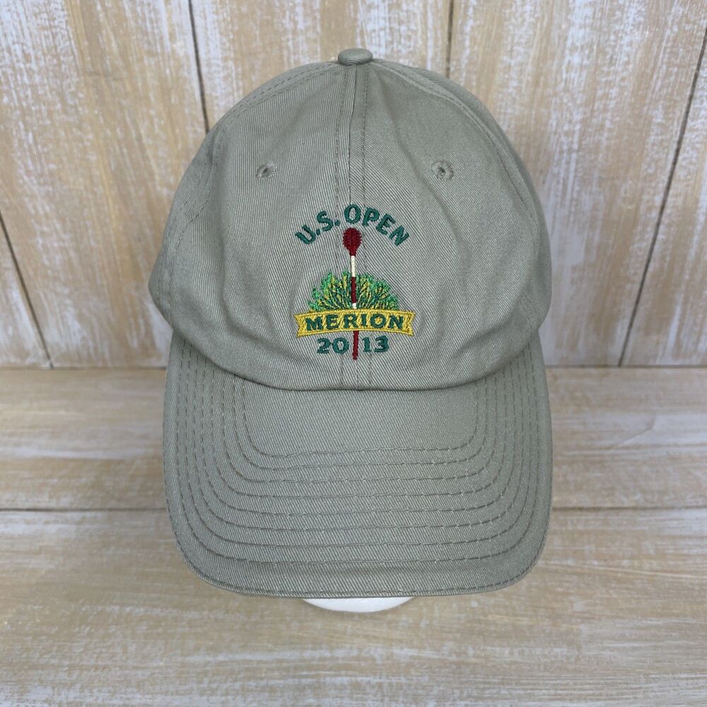 US Open Merion 2013 Golf Cap Hat USGA Member Beige Adjustable